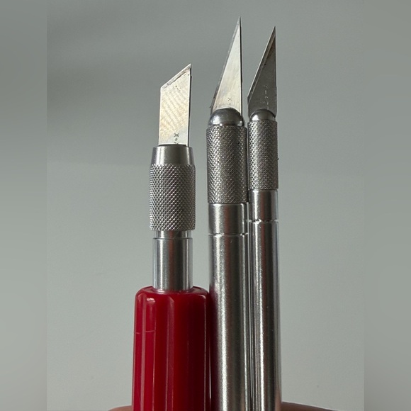 X-Acto Knife Set - 3 Knives 10 Unopened Blades with Wooden Box - Picture 5 of 9